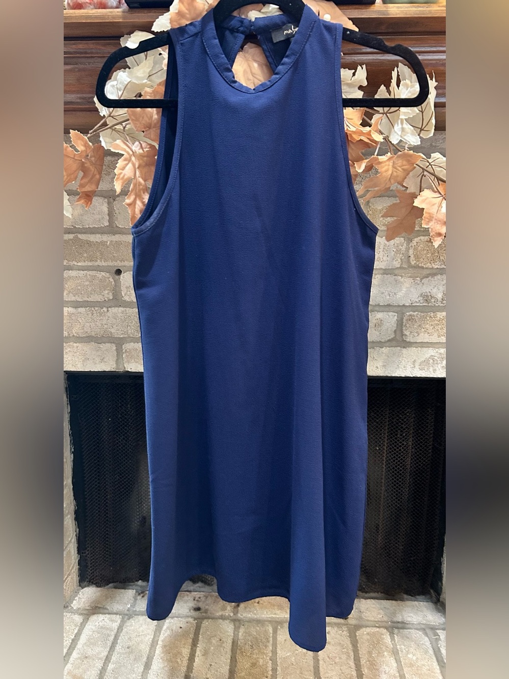 Sleeveless Navy Shift Dress - Elegant Casual EUC